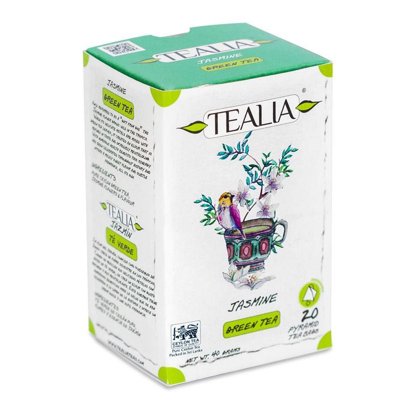 Ceai Verde Pure Ceylon cu Aroma de Iasomie Tealia 20dz Secom