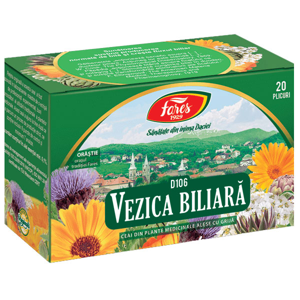 Ceai Vezica Biliara 20 plicuri Fares