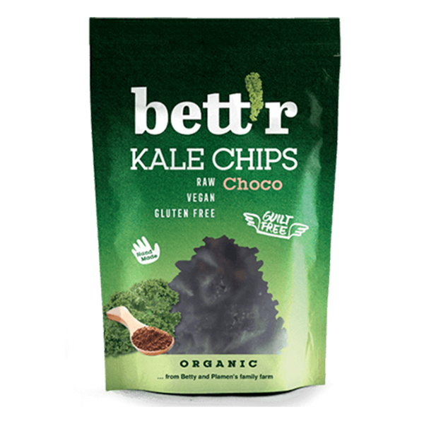 Chips din Kale cu Ciocolata Raw Bio 30 grame Bett'r