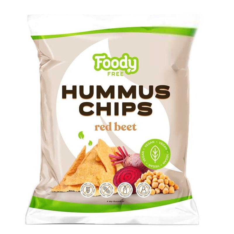 Chips Hummus cu Sfecla Rosie 50 grame Foody Free