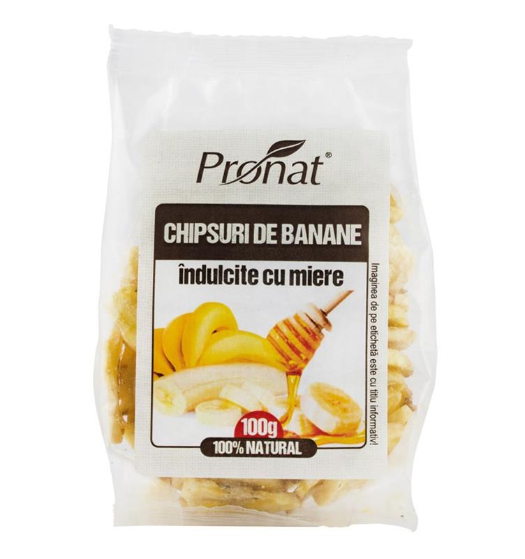 Chipsuri de Banane cu Miere Pronat 100gr