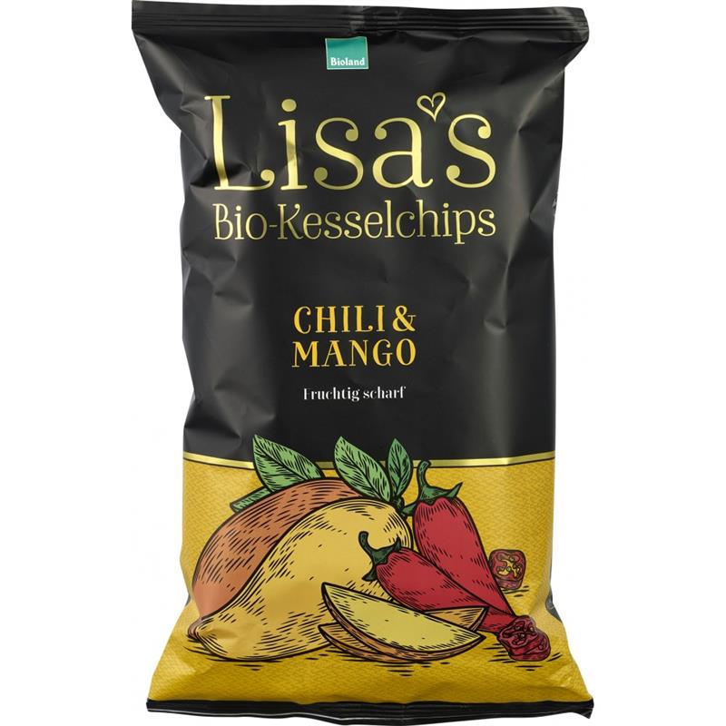 Chipsuri de Cartofi cu Chilli si Mango Fara Gluten Bio 125 grame Lisa's