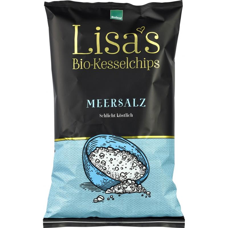 Chipsuri de Cartofi cu Sare de Mare Fara Gluten Bio 125 grame Lisa's