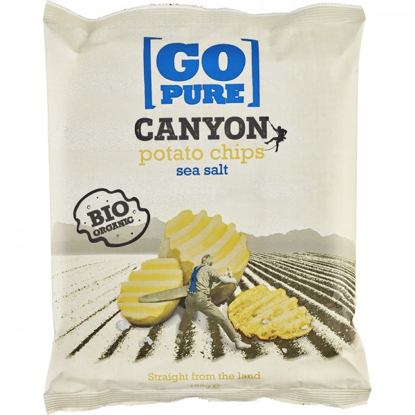 Chipsuri din Cartofi cu Sare de Mare Canyon Bio 125gr Go Pure