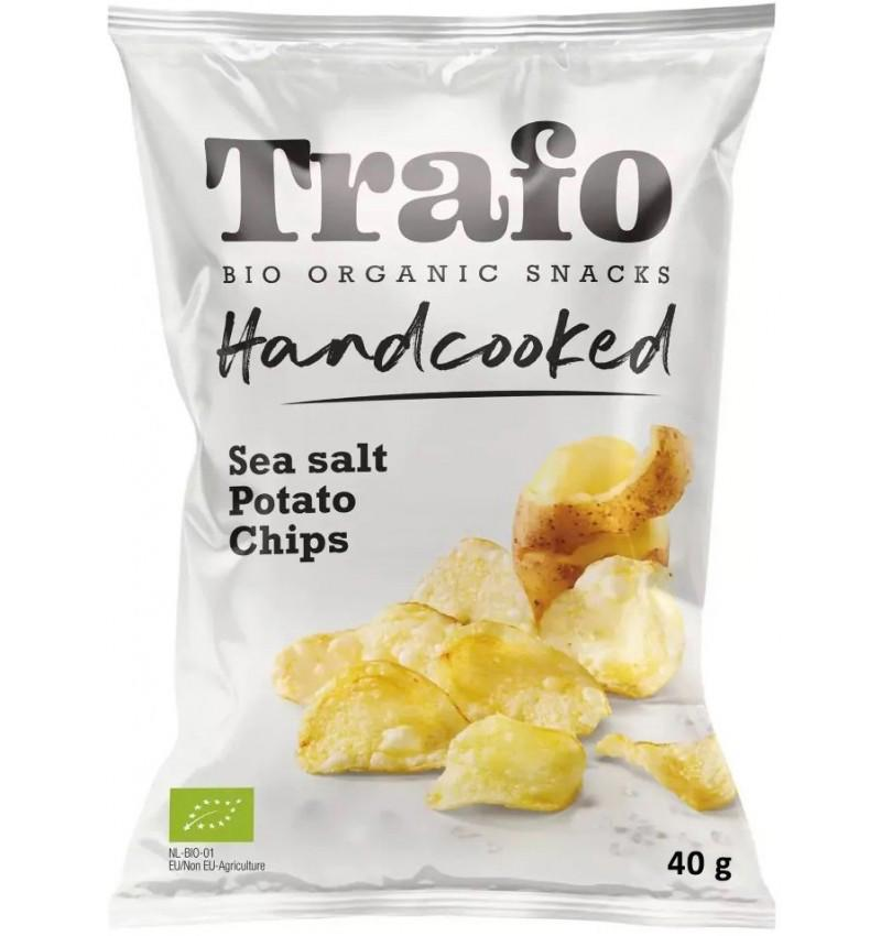 Chipsuri din Cartofi Prajite Manual cu Sare Eco 40 grame Trafo
