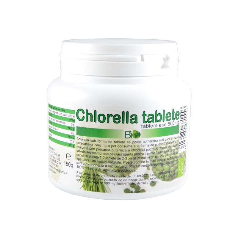 Chlorella 500 miligrame Bio 300 tablete Deco Italia 