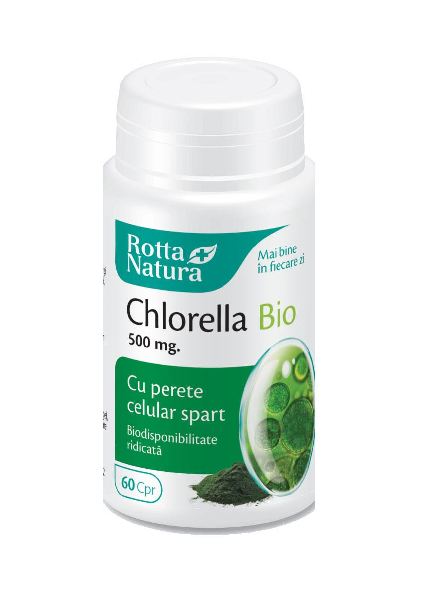 Chlorella Bio 500 miligrame 60 capsule Rotta Natura