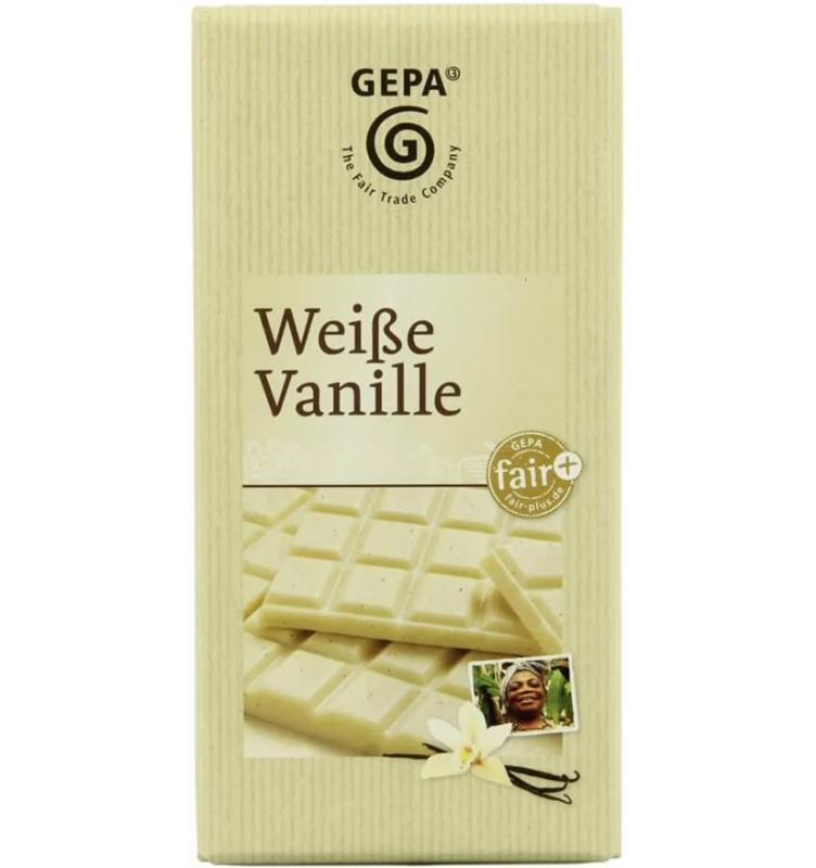 Ciocolata Alba cu Vanilie 100 grame Gepa