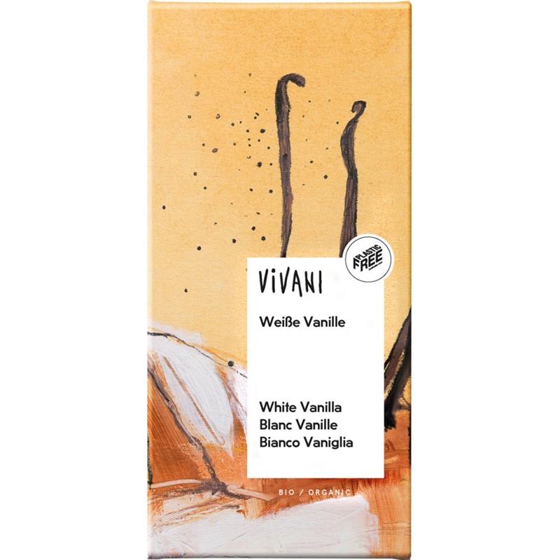 Ciocolata Alba cu Vanilie Bio 80 grame Vivani