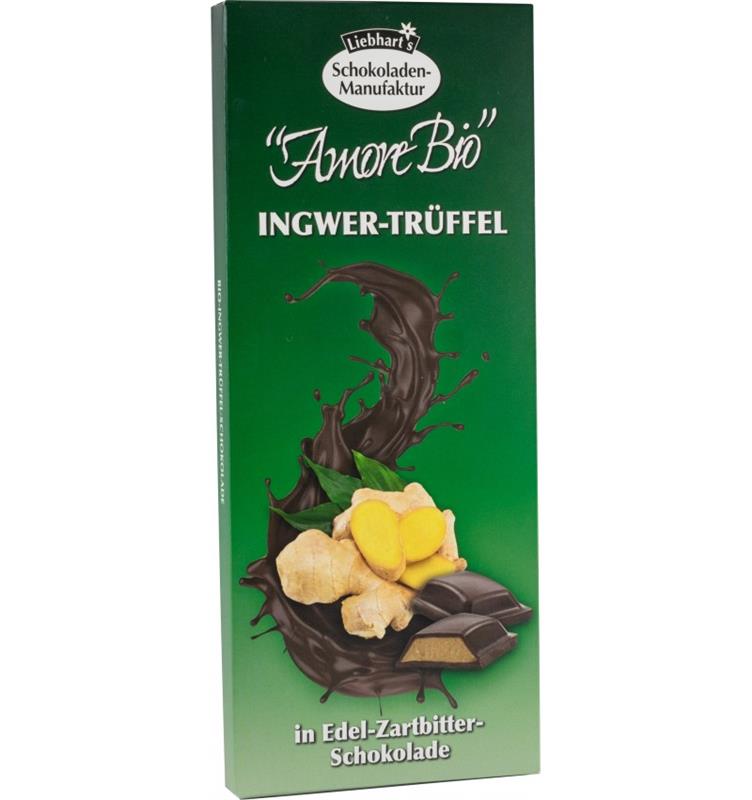 Ciocolata Amaruie Fina cu Ghimbir si Trufe Bio 100 grame Liebhart's