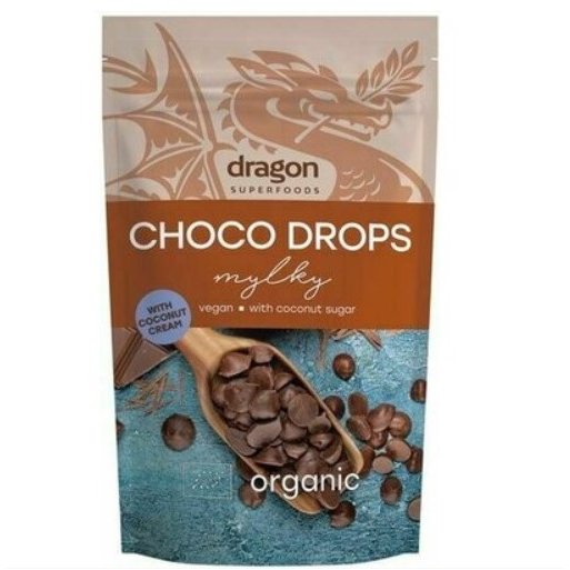 Ciocolata Choco Drops Milky Bio 200 grame Dragon Superfoods