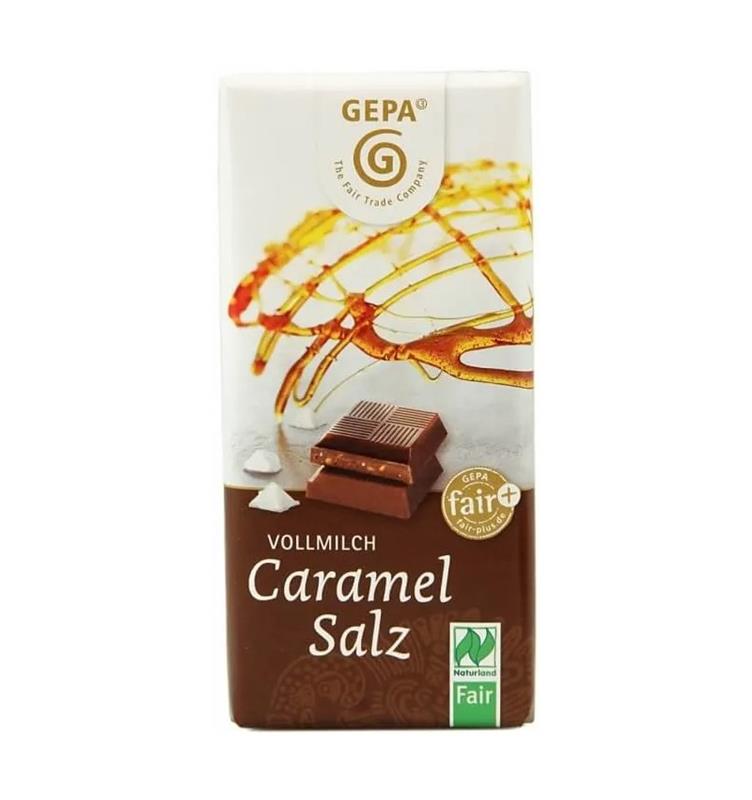 Ciocolata cu Lapte si Caramel Sarat Bio 40 grame Gepa