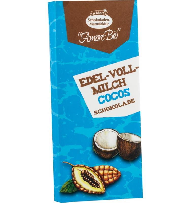 Ciocolata cu Lapte si Cocos Bio 40 grame Liebhart's