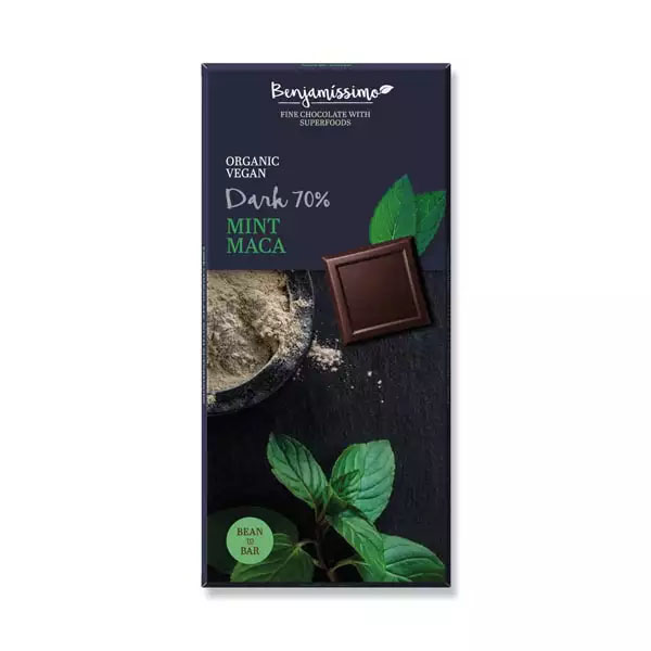 Ciocolata cu Menta si Maca Bio 70 grame Benjamissimo