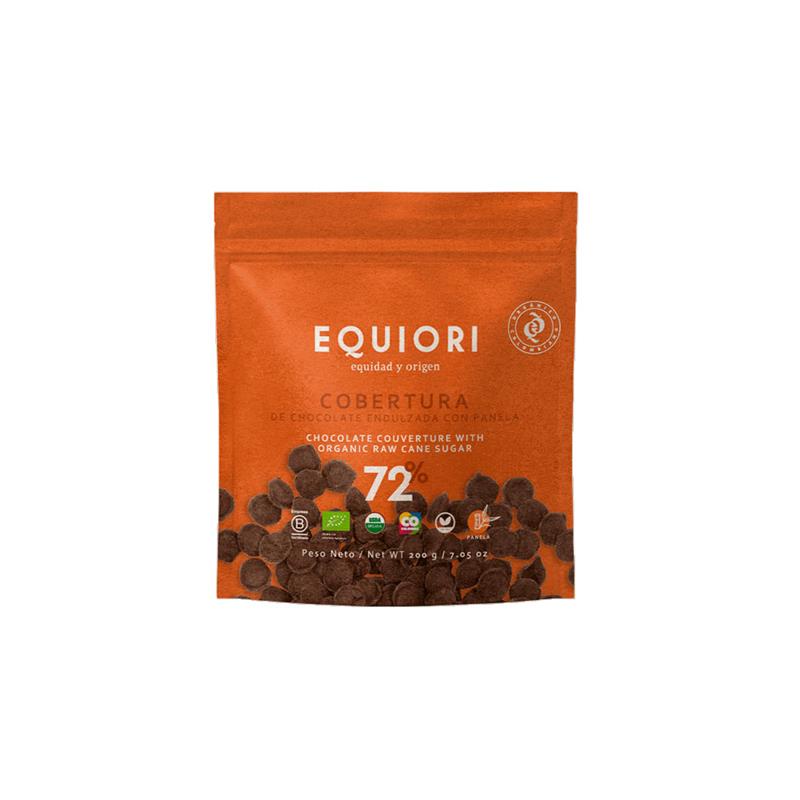 Ciocolata Cuvertura 72% Cacao cu Panela Bio 200 grame Equiori