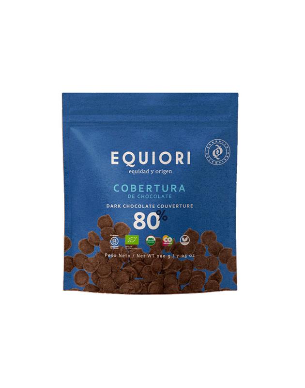 Ciocolata Cuvertura 80% Cacao Bio 200 grame Equiori