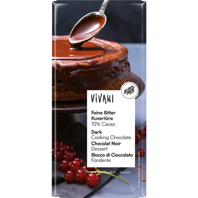 Ciocolata Cuvertura Amaruie Bio 200 grame Vivani