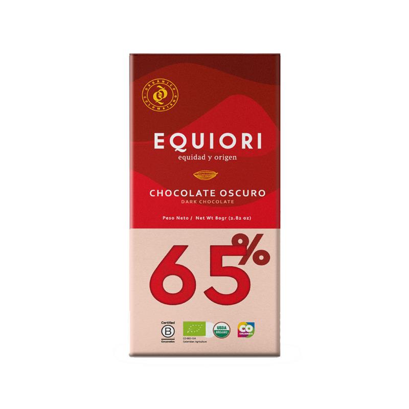 Ciocolata Neagra 65% Cacao Bio 80 grame Equiori