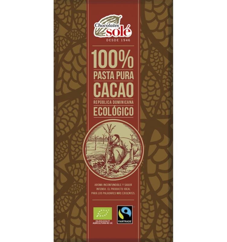 Ciocolata Neagra Bio 100% Cacao Fara Gluten Pronat 90gr