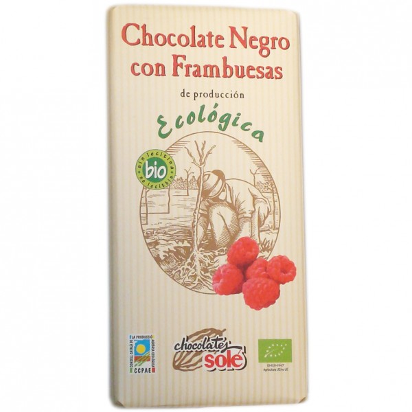 Ciocolata Neagra Bio cu Zmeura Pronat 100gr