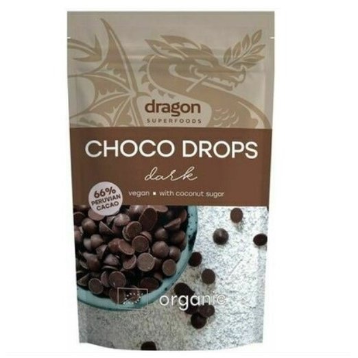 Ciocolata Neagra Choco Drops Bio 200 grame Dragon Superfoods