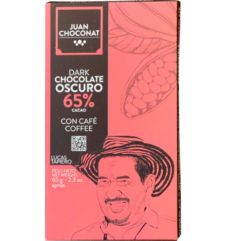 Ciocolata Neagra cu Cafea 65% Cacao 65 grame Juan Valdez