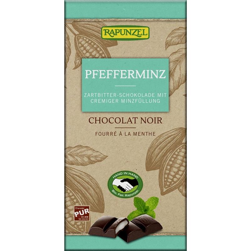 Ciocolata Neagra cu Crema de Menta Bio 100 grame Rapunzel