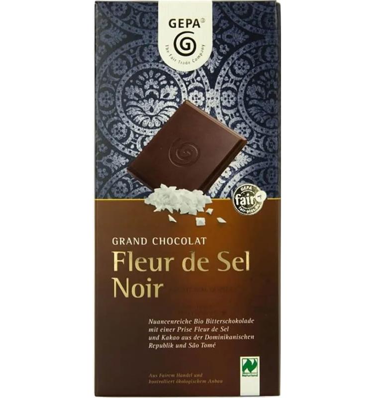 Ciocolata Neagra Fleur de Sel Noir Bio 100 grame Gepa