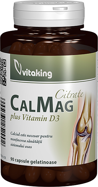 Citrat de Calciu-Magneziu cu Vitamina D Vitaking 90cps