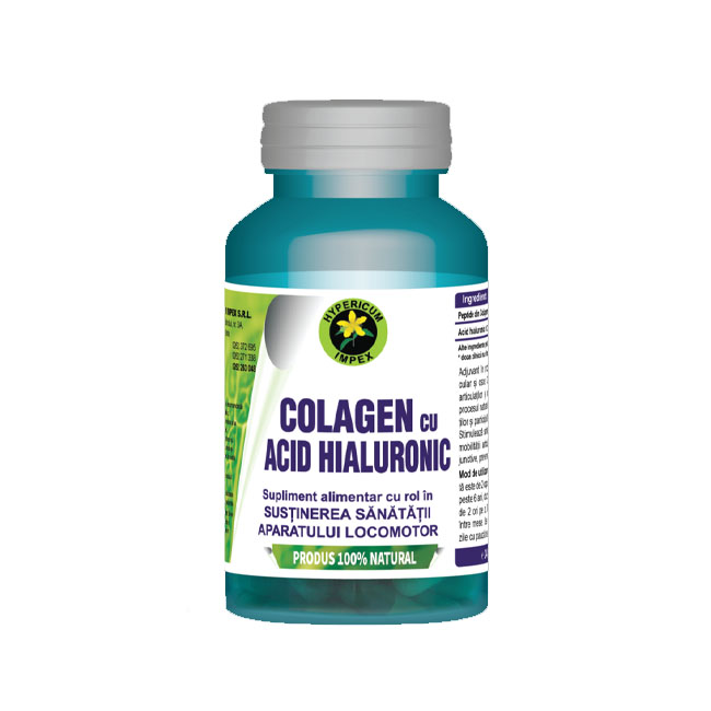 Colagen cu Acid Hialuronic 60 capsule Hypericum