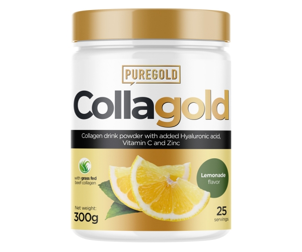 Colagen din Vita si Peste cu Acid Hialuronic Lemonade CollaGold 300 grame Pure Gold Protein