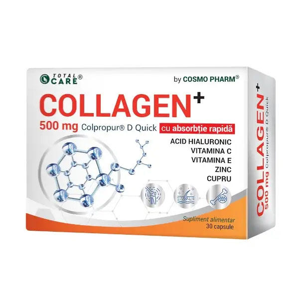 COLLAGEN+ Colpropur® D Quick – Colagen Hidrolizat Peptide 500 miligrame 30 capsule Cosmo Pharma