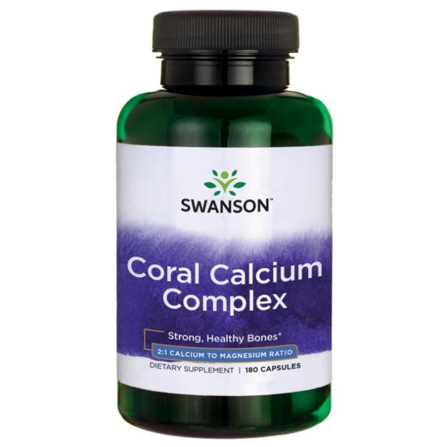 Complex Calciu Coral Vitamina D3 Magneziu Swanson 180cps