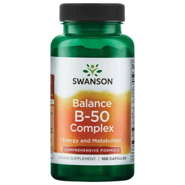 Complex de Vitamina B Balance B-50 100 capsule Swanson