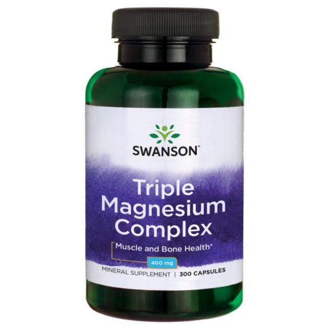 Complex Triplu de Magneziu 400 miligrame 300 capsule Swanson