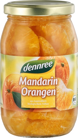 Compot de Mandarine si Portocale Bio 350gr Dennree