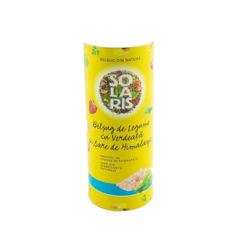 Condiment Belsug de Legume cu Verdeata si Sare Roz de Himalaya Solaris 125gr