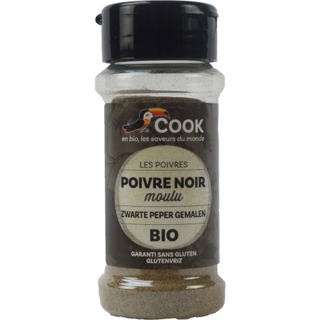 Condiment Piper Negru Macinat Bio 45gr Cook