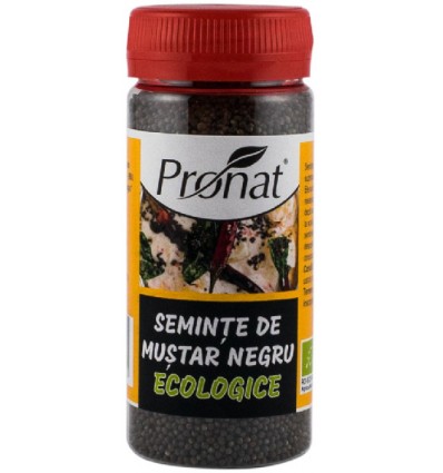 Condiment Seminte de Mustar Negru Bio 70gr Pronat