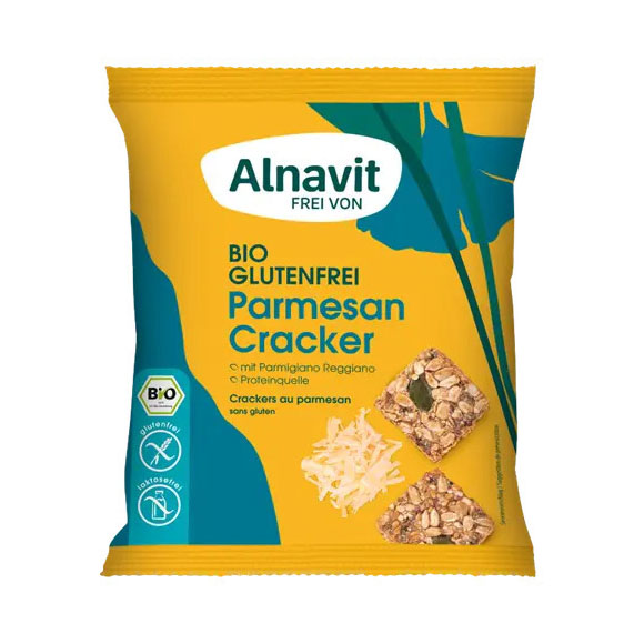 Crackers cu Parmezan Fara Gluten Bio 75 grame Alnavit