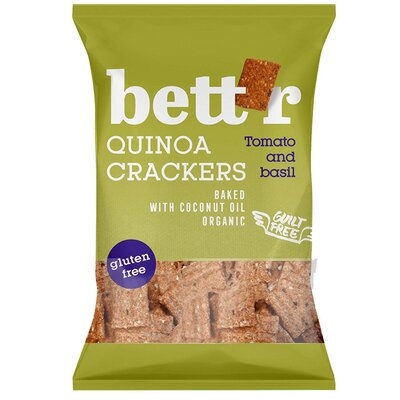 Crackers cu Quinoa, Rosii si Busuioc Fara Gluten Bio 100gr Bettr