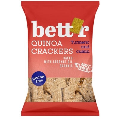 Crackers cu Quinoa si Turmeric Fara Gluten Bio 100gr Bettr