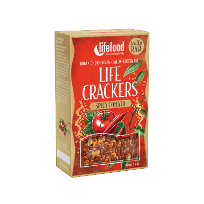Crackers cu Rosii si Chilli Raw Bio 90 grame Lifefood