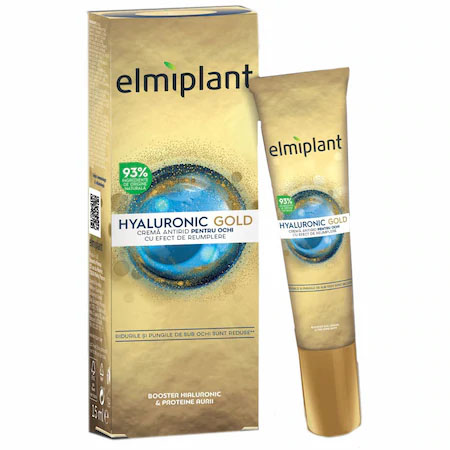 Crema Antirid pentru Ochi Hyaluronic Gold 15 mililitri Elmiplant