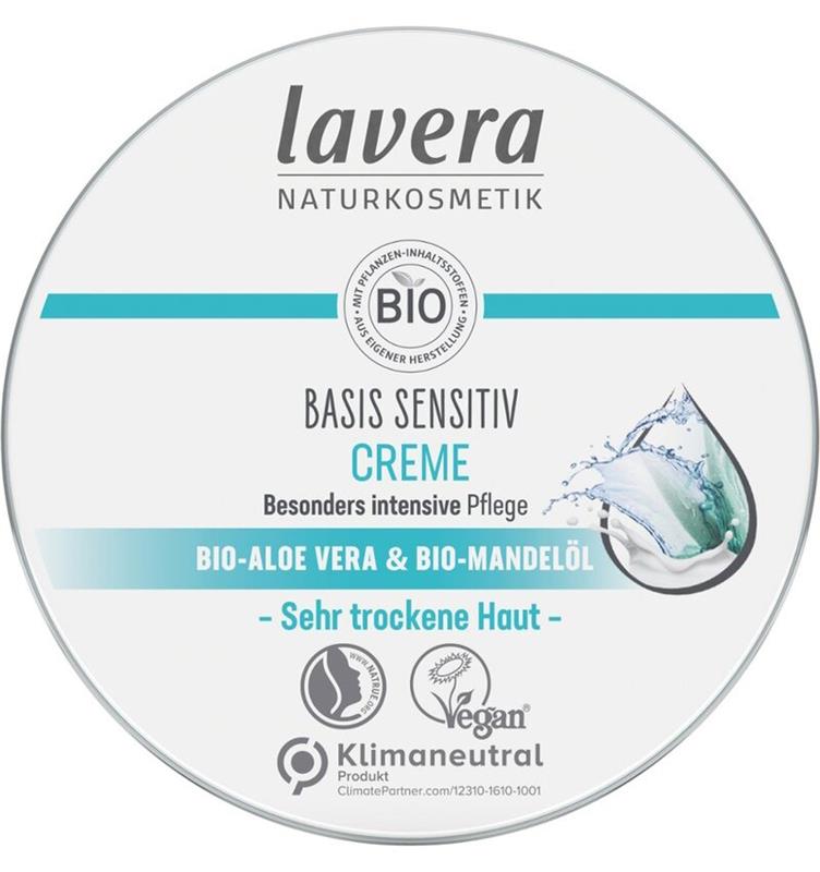 Crema Bazis Sensitiv cu Migdale si Unt de Shea Lavera 150ml