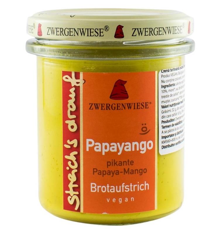 Crema Bio Tartinabila Picanta cu Papaya si Mango Zwergenwiese 160gr