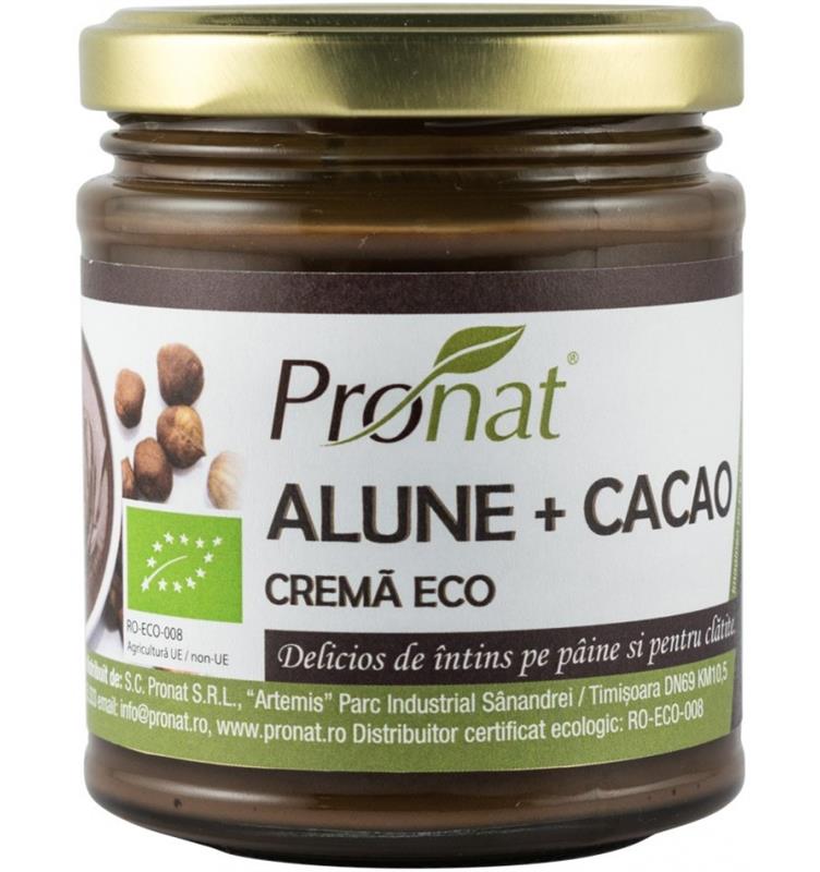 Crema de Alune cu Cacao Vegan Bio 220 grame Pronat