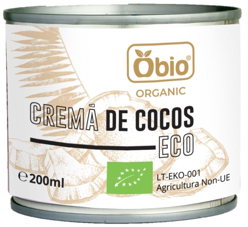 Crema de Cocos Bio 200 mililitri Obio