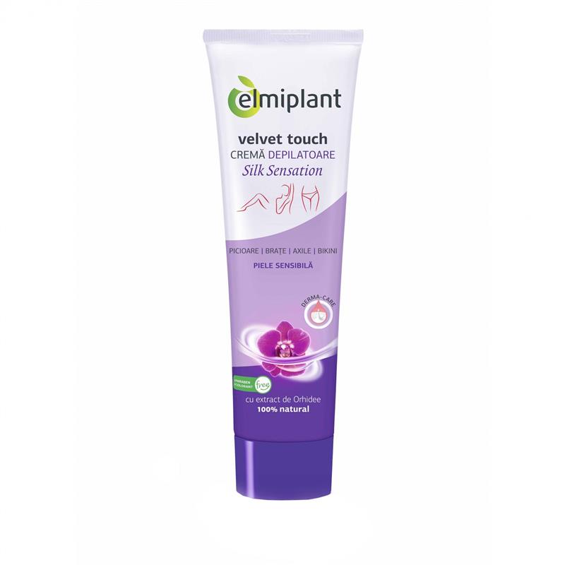 Crema Depilatoare Silk Sensation Piele Sensibila Velvet Touch Elmiplant 150ml
