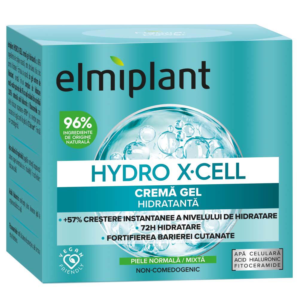 Crema Gel Hidratanta pentru Fata si Gat Hydro X-Cell 50 mililitri Elmiplant